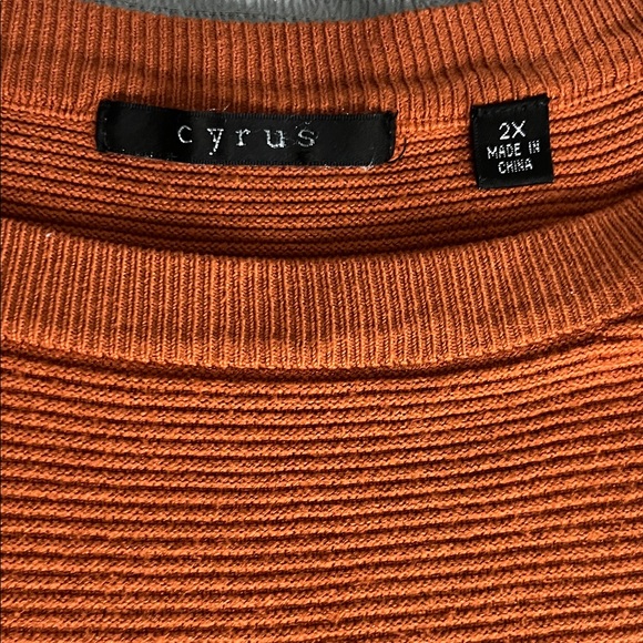 Cyrus Vibrant Orange Crew Neck Sweater - Picture 2 of 5